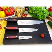 Набор из 3-х кухонных ножей Alexander AUS-8 Satin, Kizlyar Supreme купить в Минске